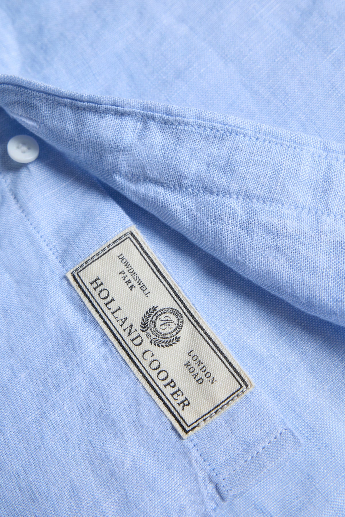 Men's Regular Fit Linen Shirt (Sky Blue)
