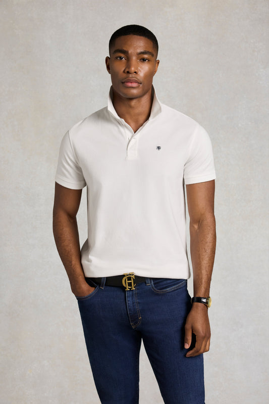 Men's Classic Short Sleeve Polo Shirt (White)