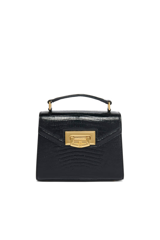 Mini Cheltenham Bag (Black Lizard)