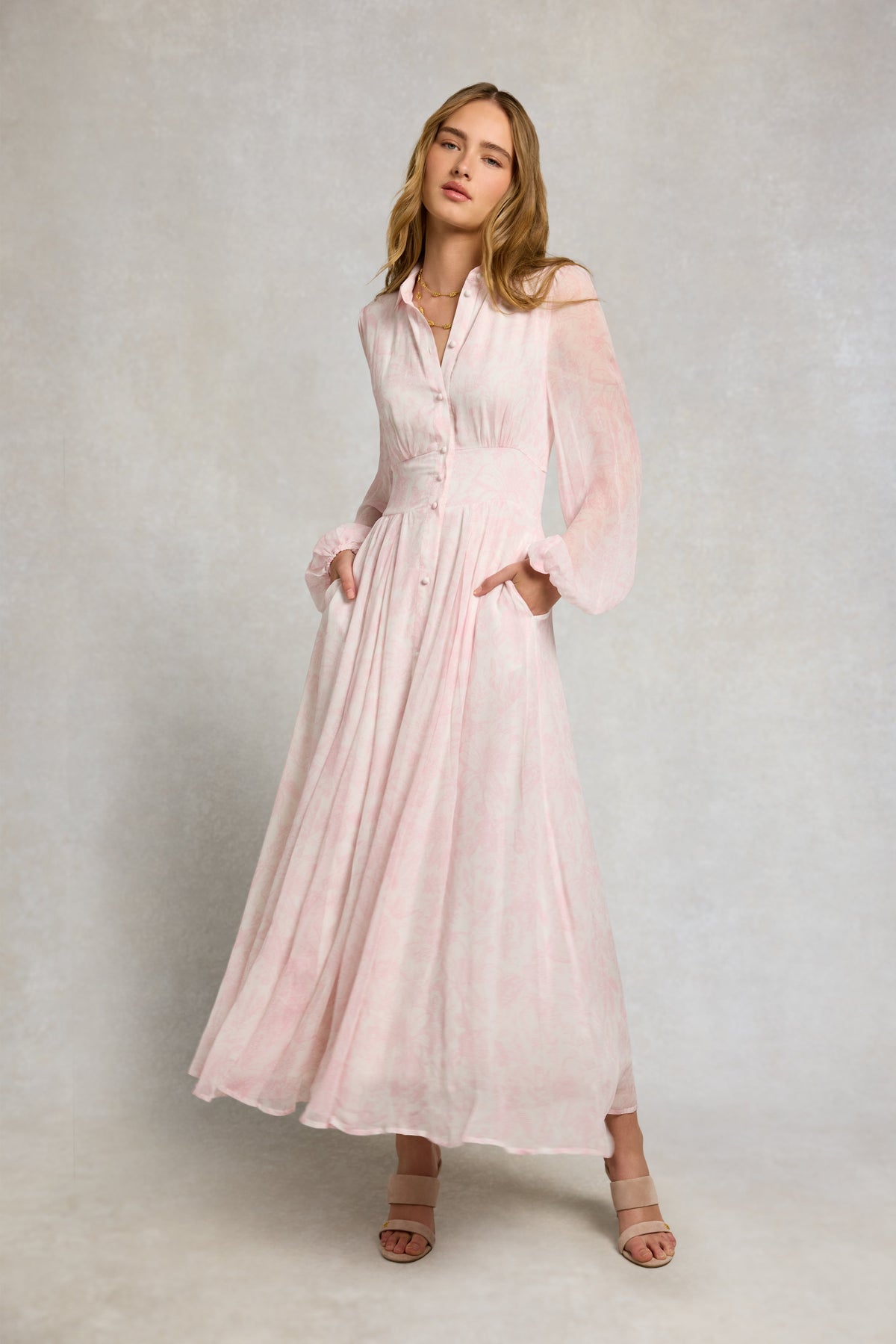 Paros Shirt Dress (Tropical Pink Paisley)
