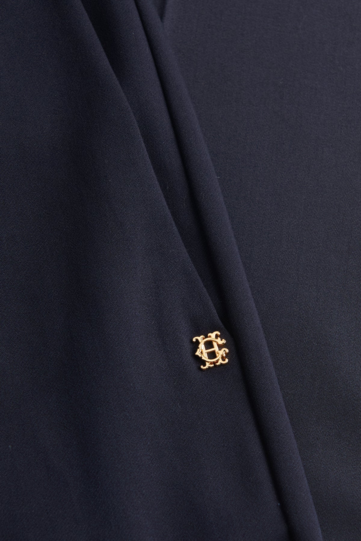Pleated Wide Leg Trouser (Ink Navy)