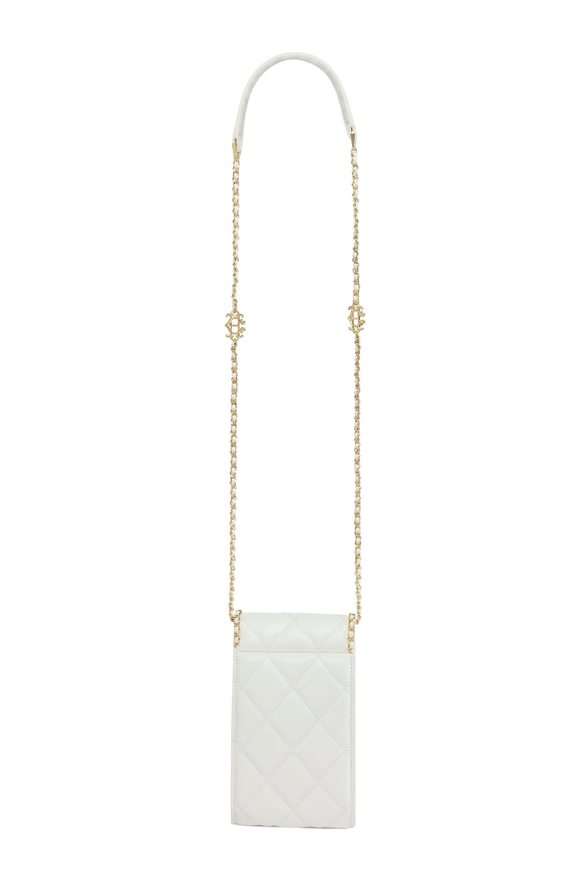 Quilted Chain Crossbody Pouch (Cream)