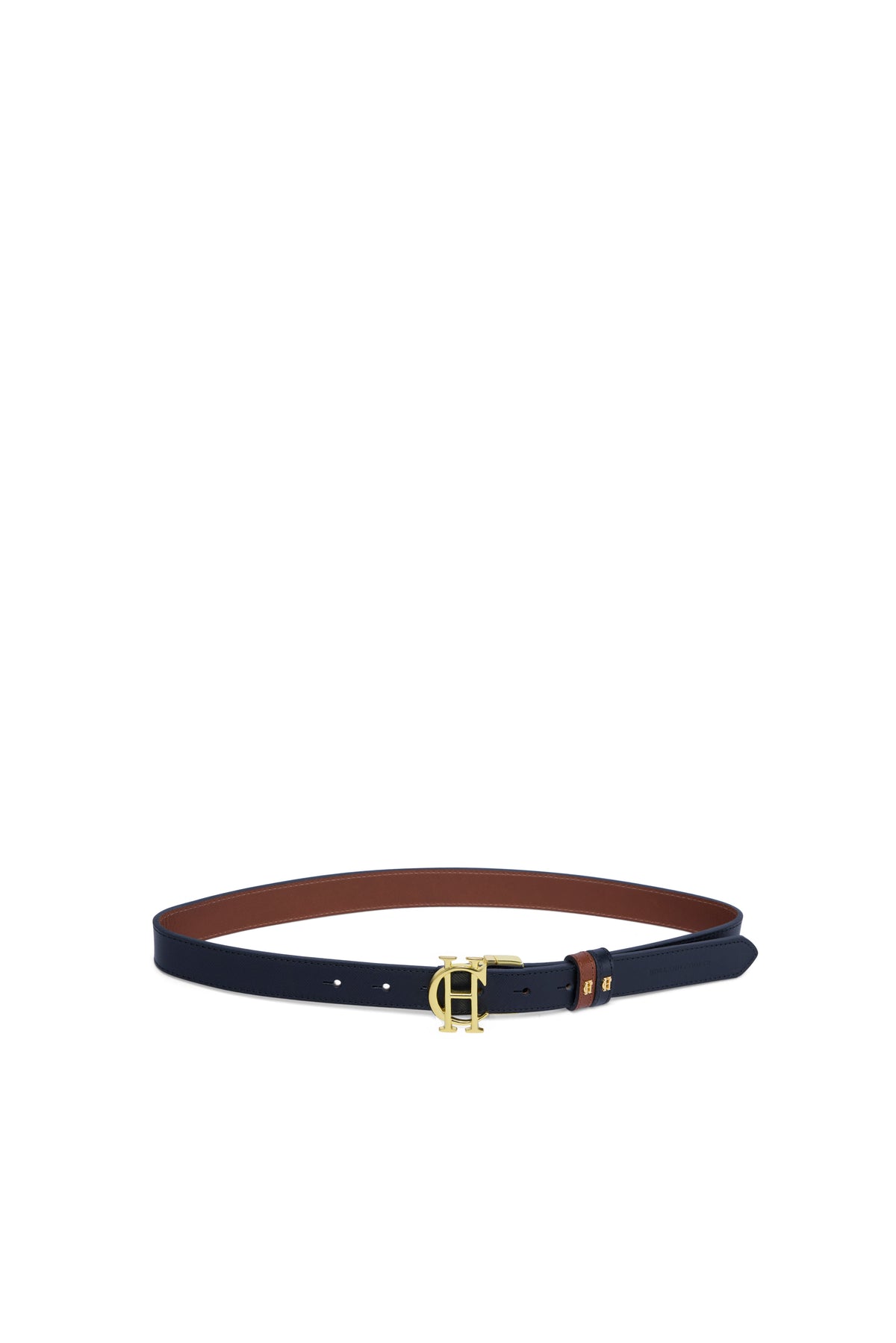 Reversible Slim Belt (Black Whisky)