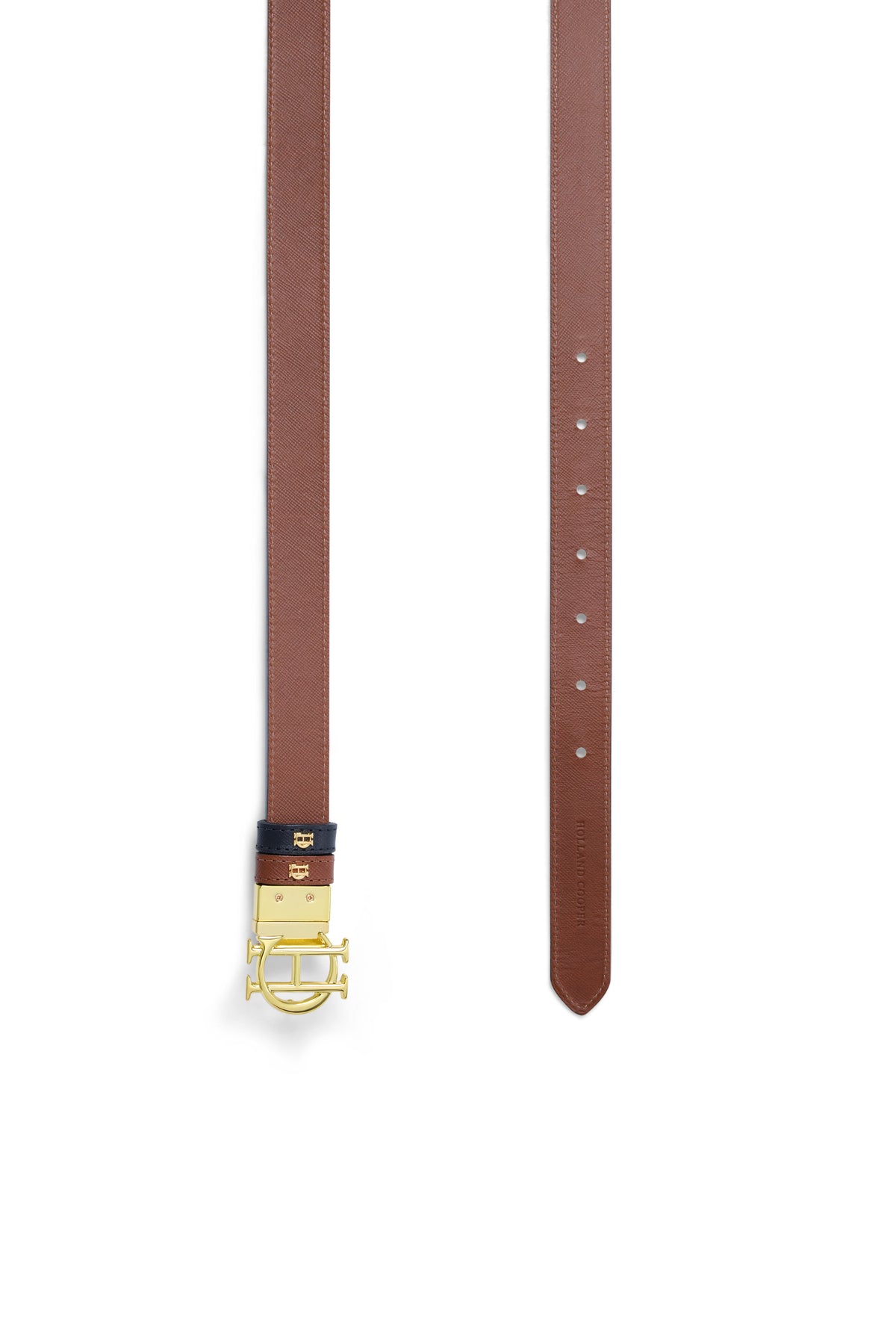 Reversible Slim Belt (Black Whisky)
