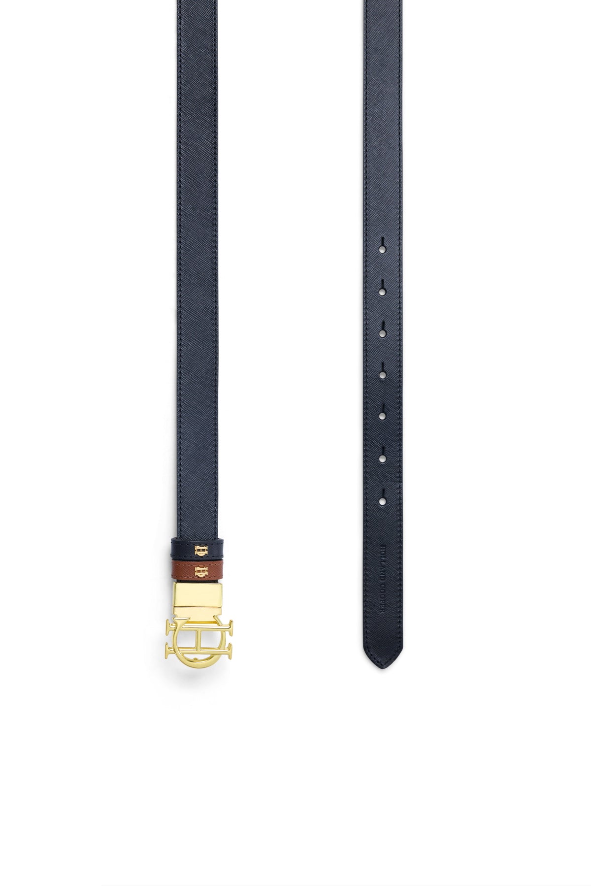 Reversible Slim Belt (Black Whisky)
