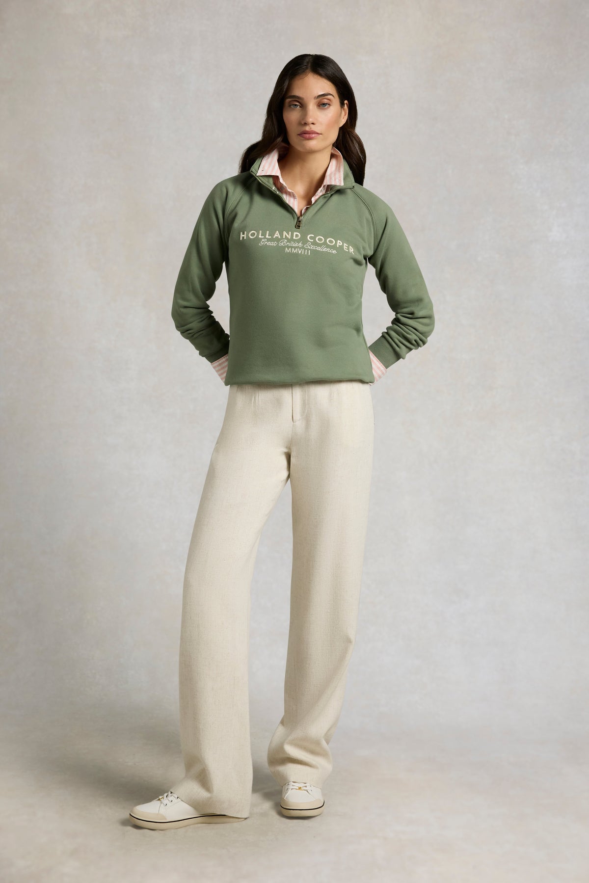 Sporting Goods Zip Henley (Sage)