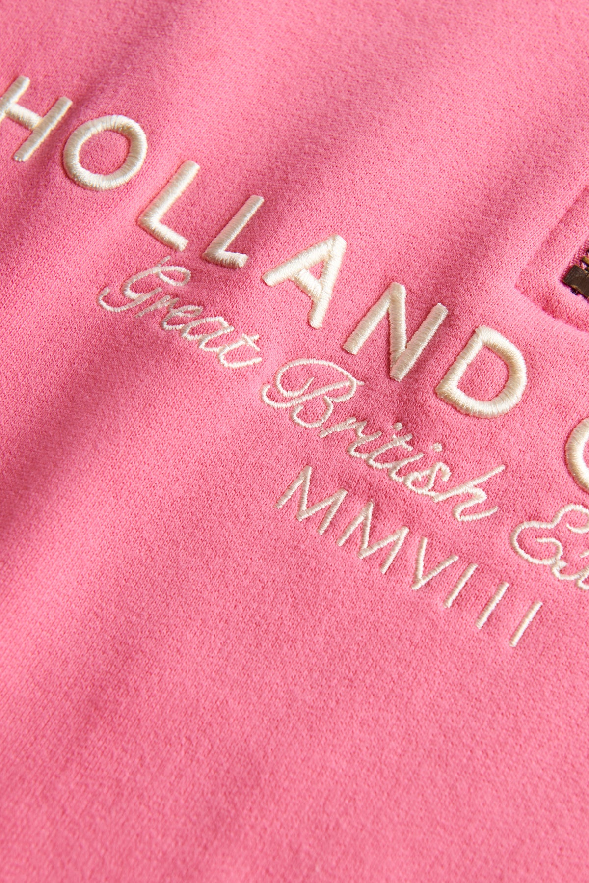 Sporting Goods Zip Henley (Peony Pink)
