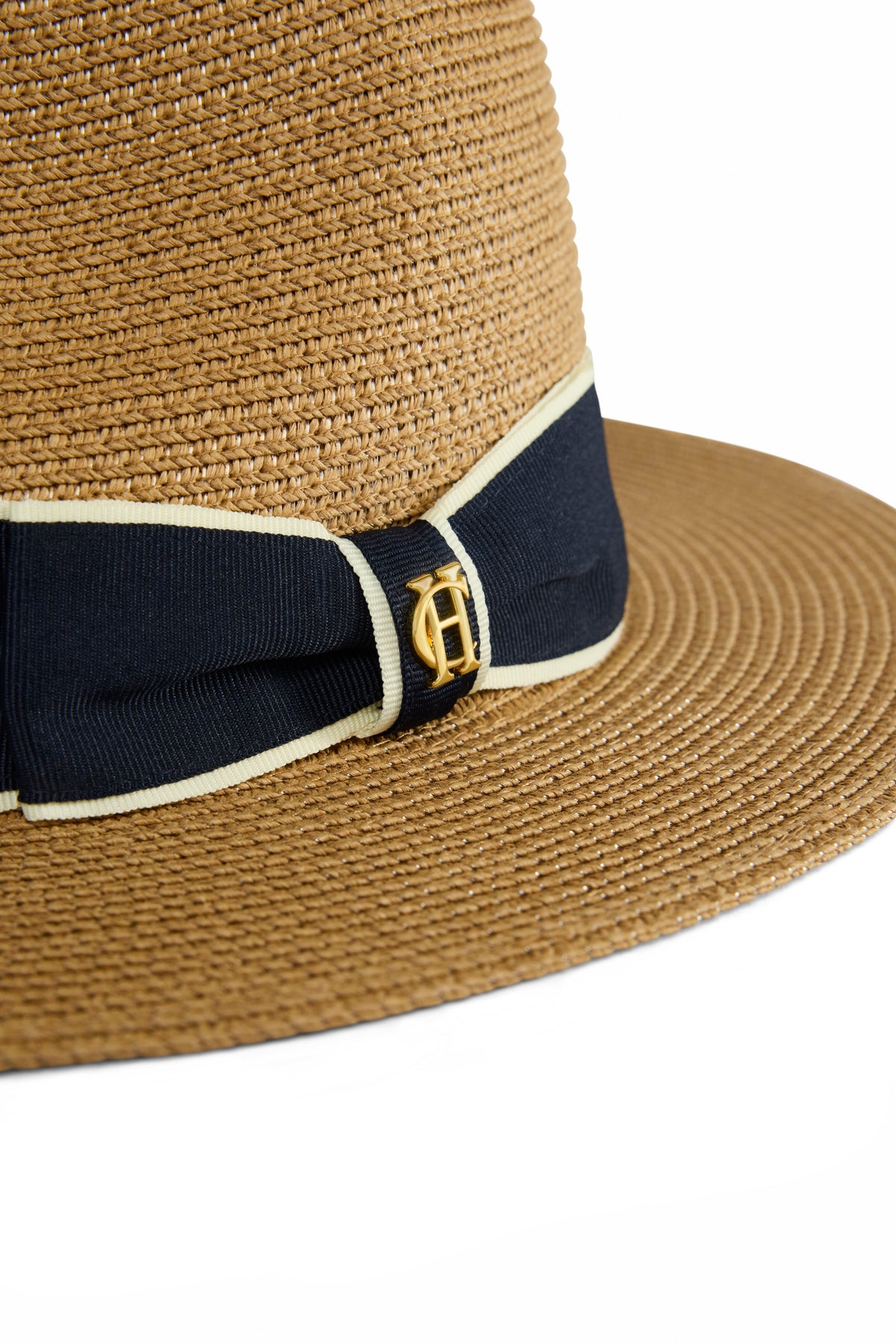Francesca Hat (Camel Navy Bow)