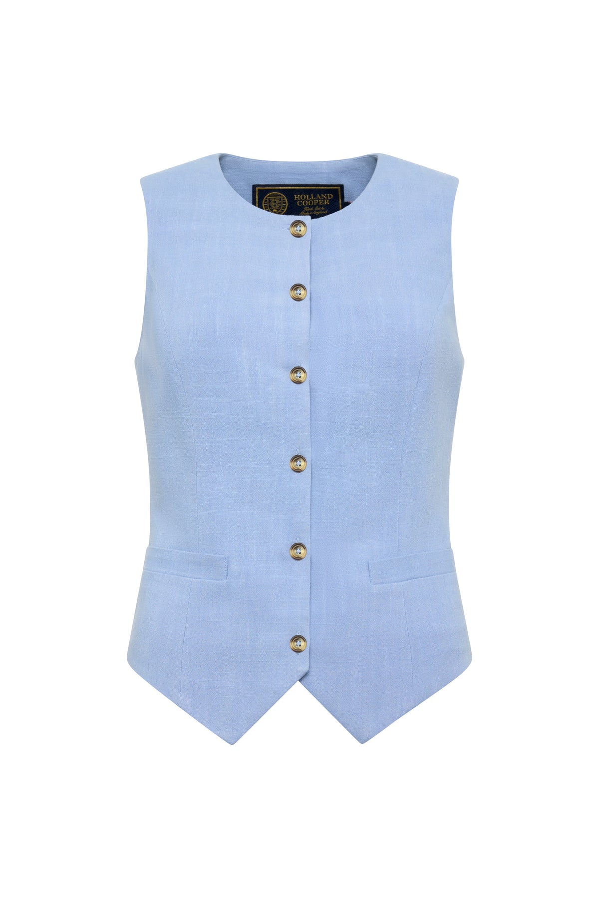 Ice Blue Linen Suit Set