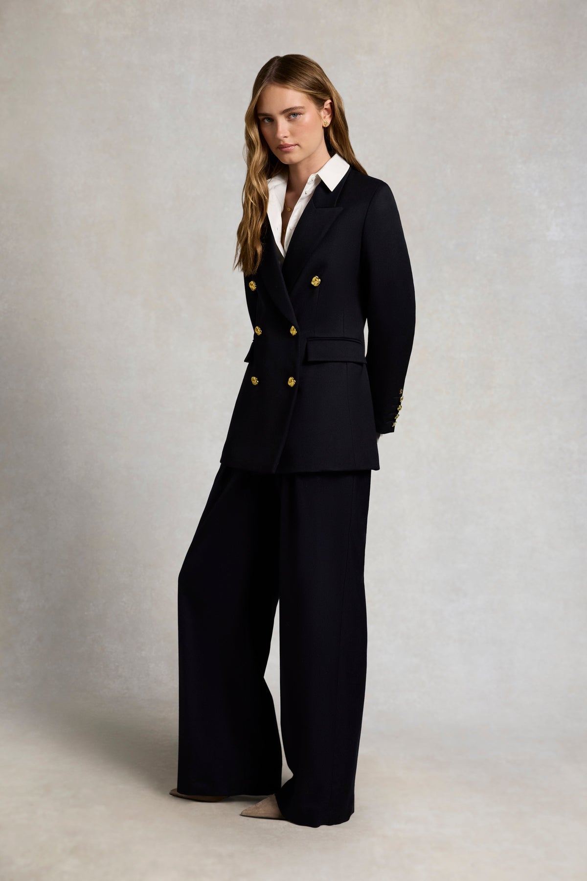 Kensington Double Breasted Blazer (Navy Twill)
