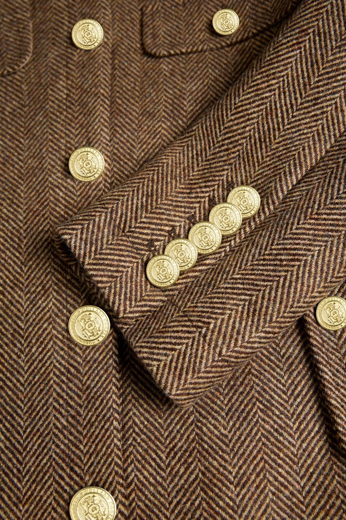 Chelsea Jacket (Large Scale Brown Herringbone)