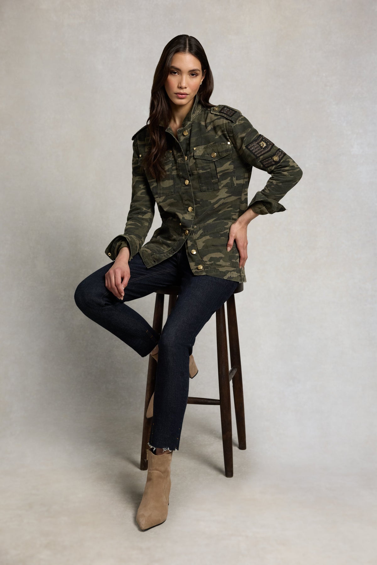 Premium Artillery Jacket (Washed Camo)