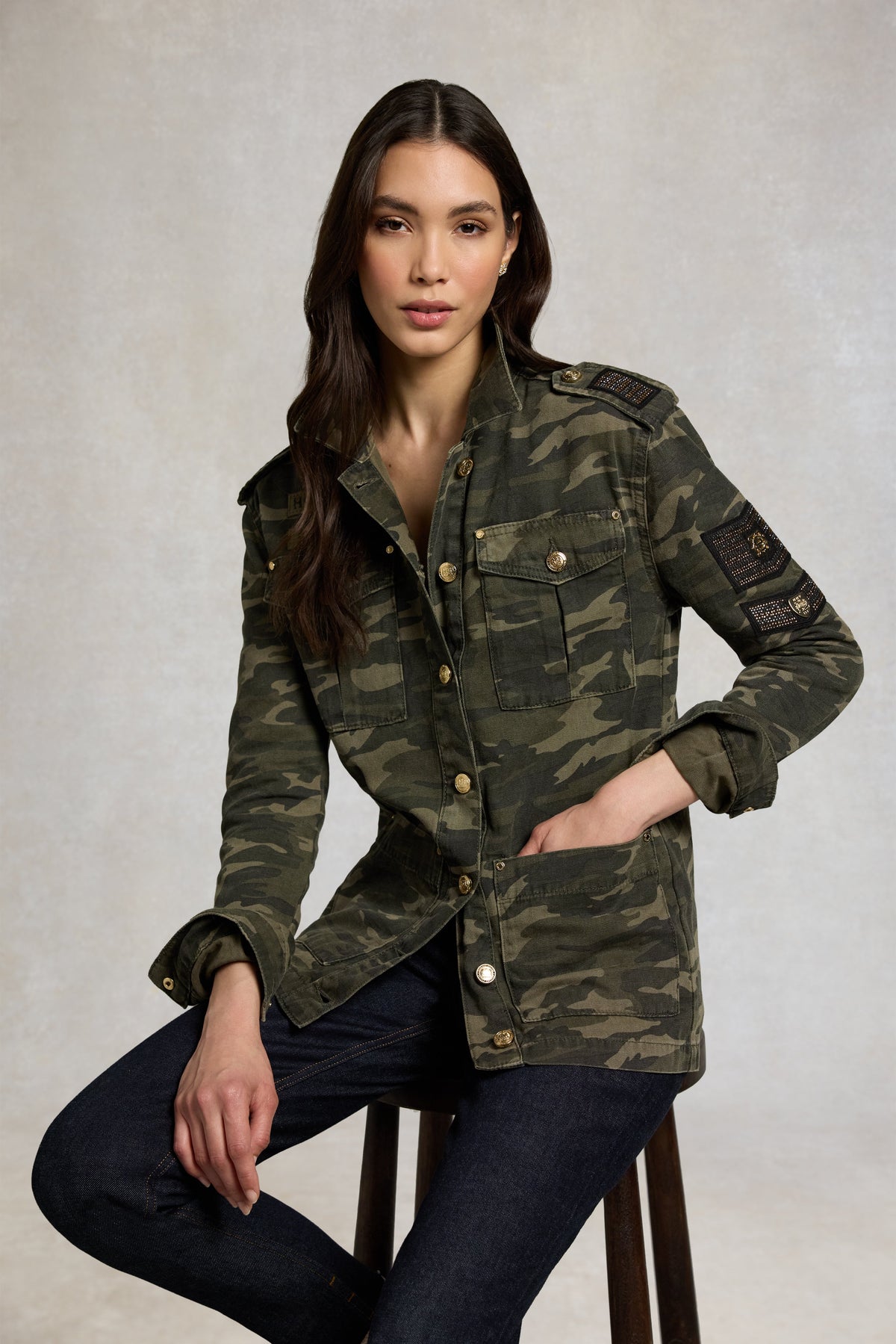 Premium Artillery Jacket (Washed Camo)