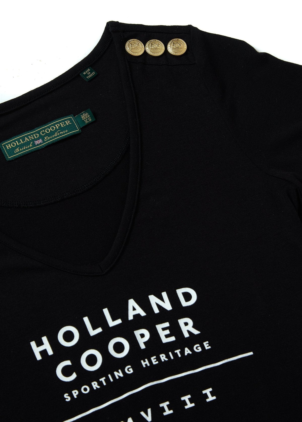 Serif Vee Tee (Black-White)