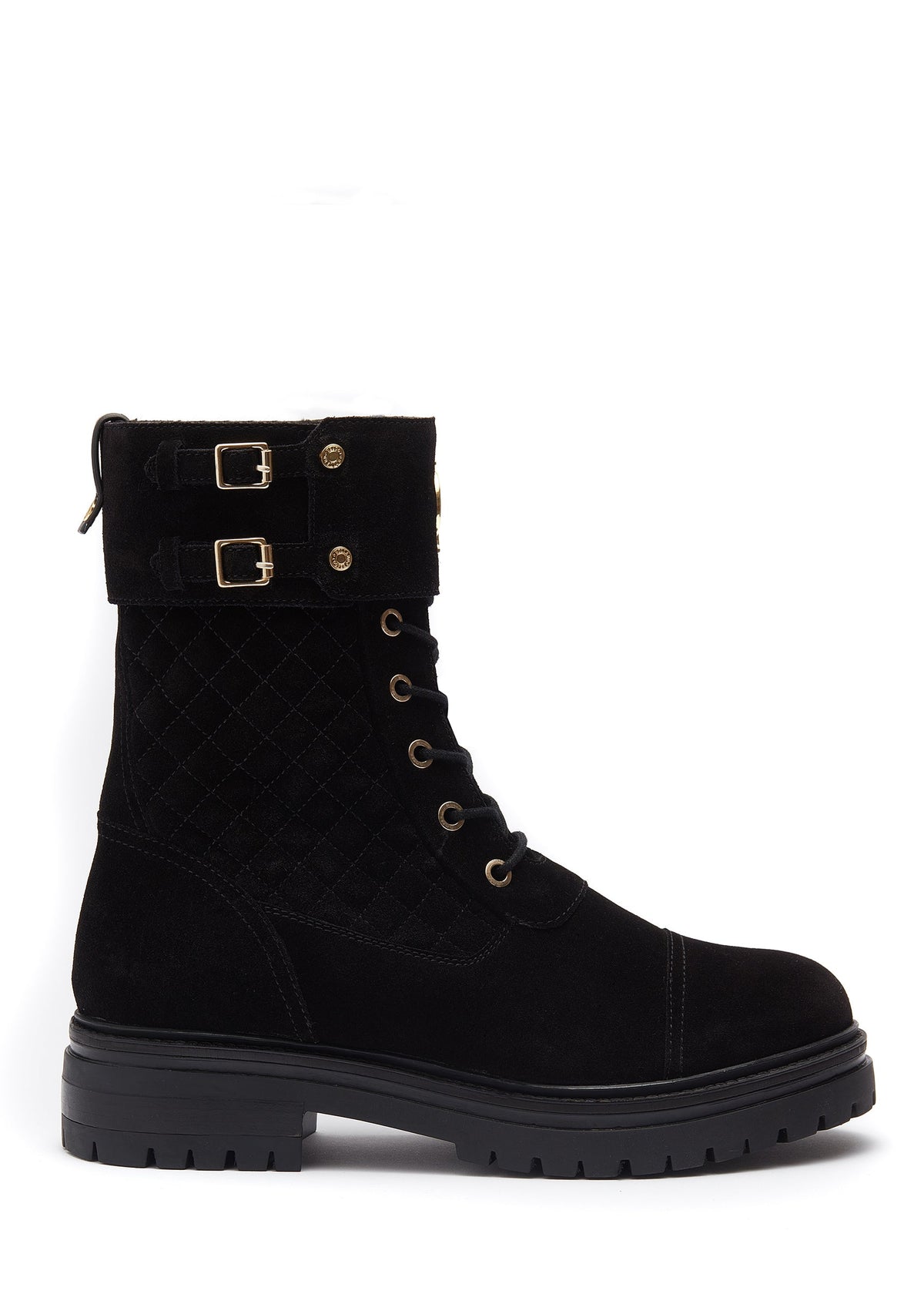 Camden Biker Boot (Black Suede)