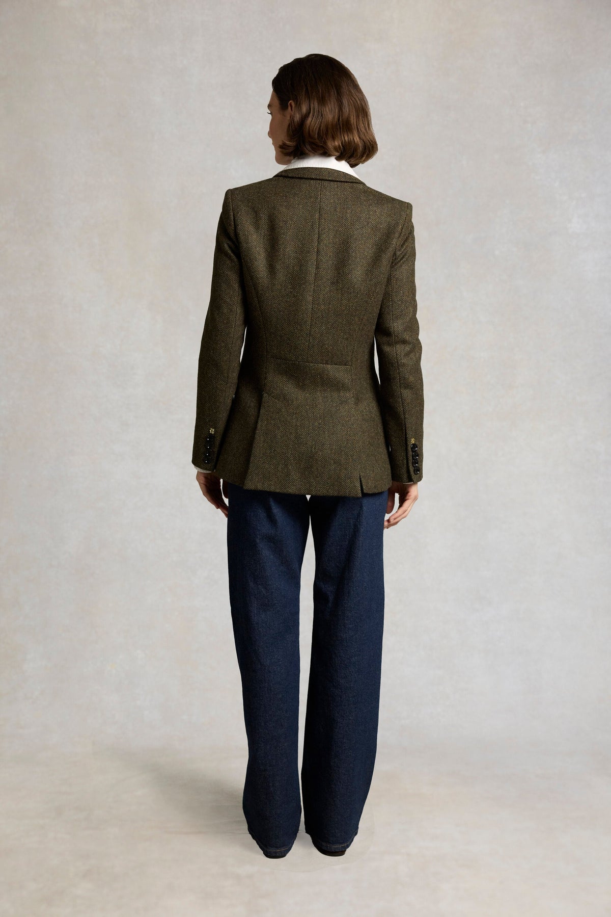 Hacking Jacket (Dark Green Herringbone)