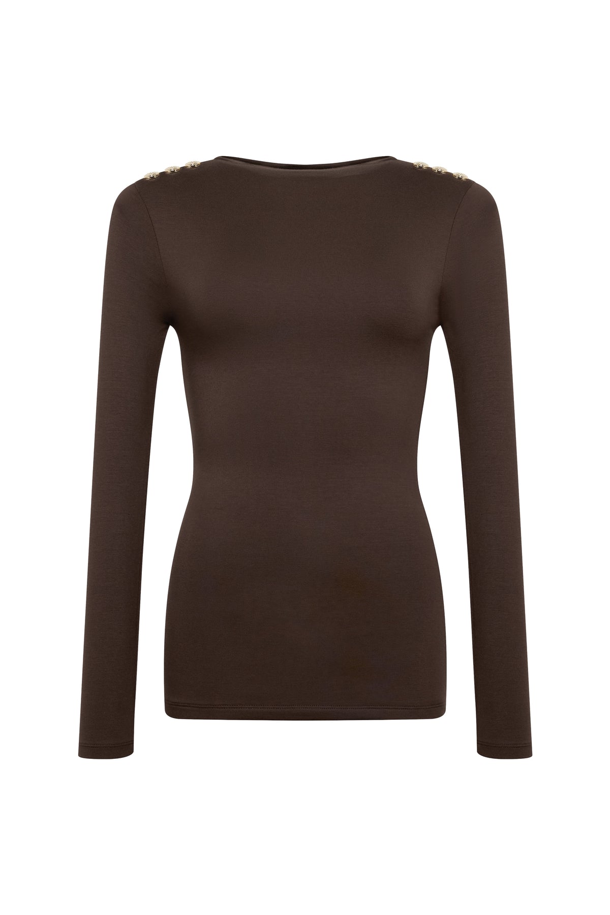 Harper Long Sleeve Top (Walnut)