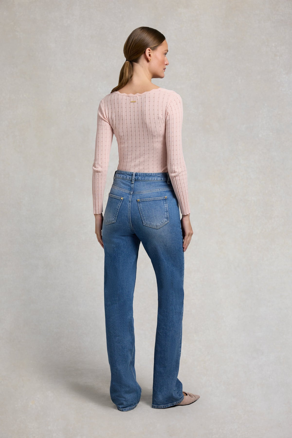 Helen Knitted Longsleeve Top (Pink)