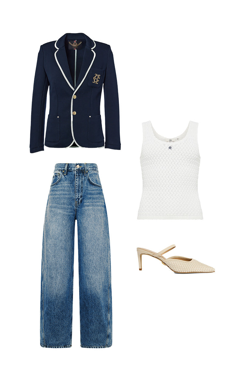 Jade's Henley Blazer Look
