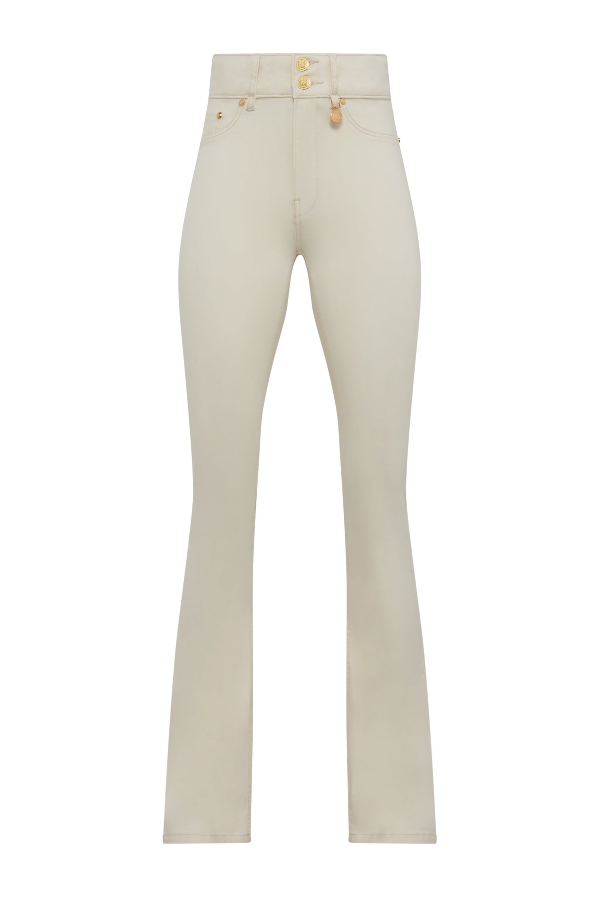 High Rise Flared Jean (Oatmeal)