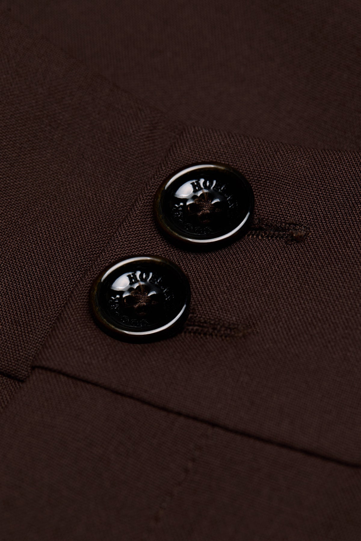 High Waisted Wide Leg Trouser (Walnut Twill)