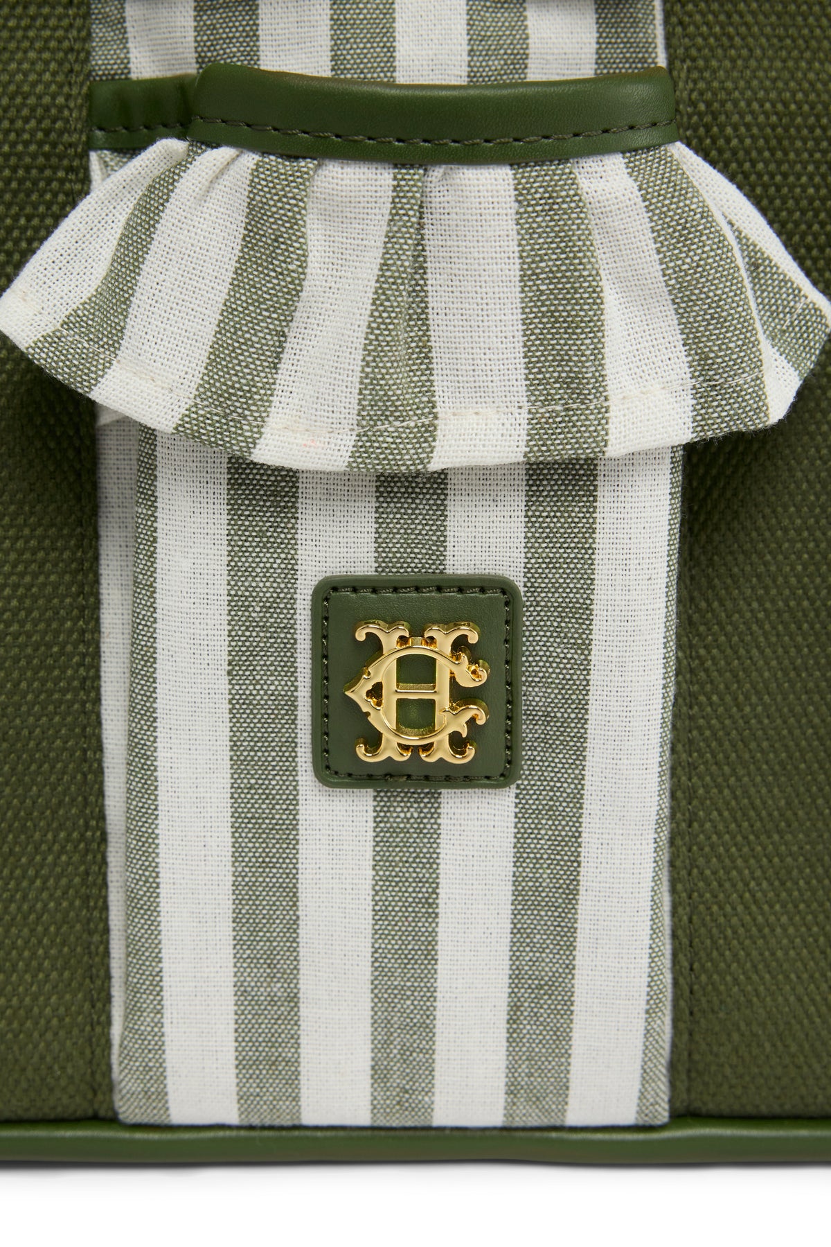 Frilled Gardening Bag (Green Stripe)