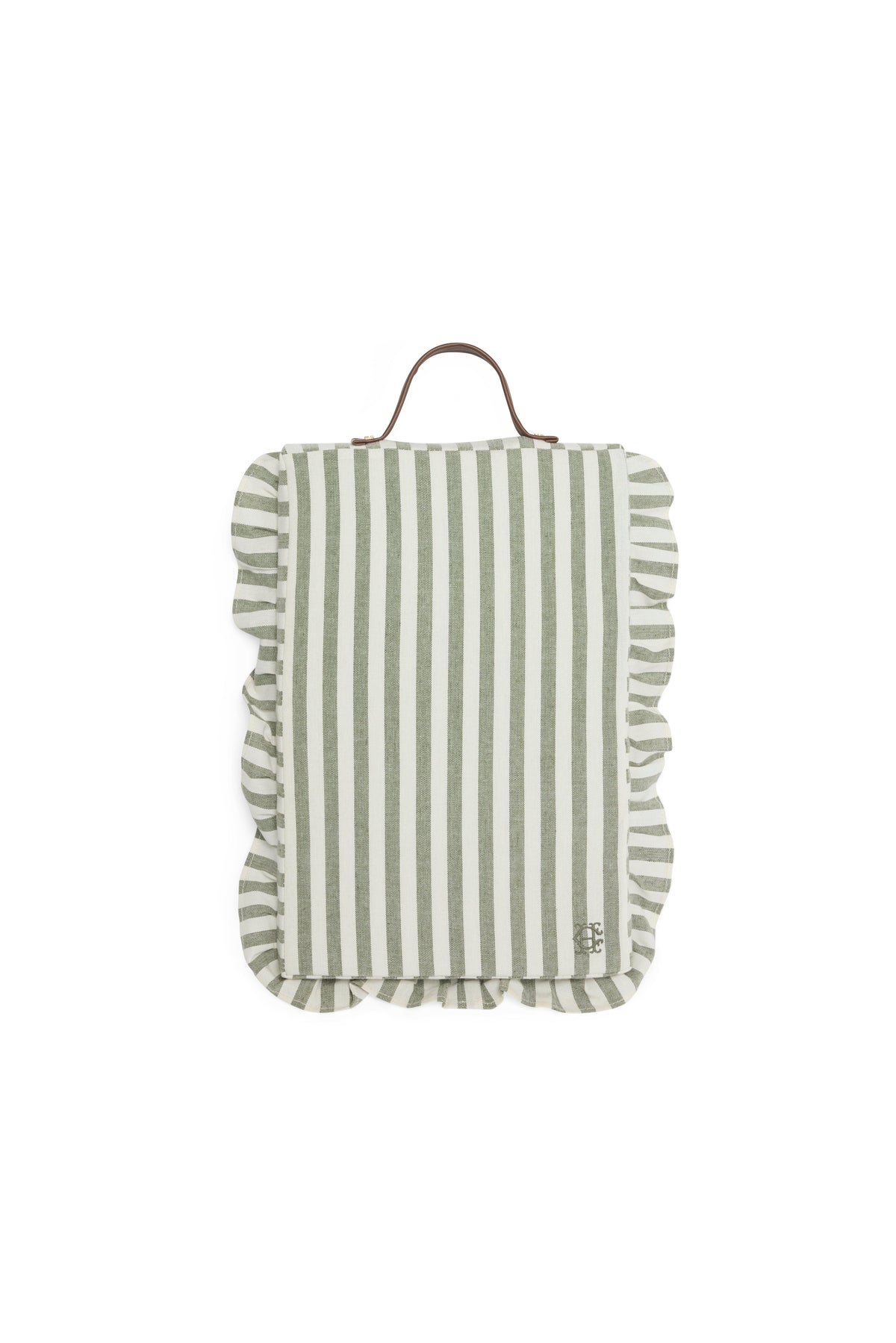 Frilled Gardening Knee Pad (Green Stripe)