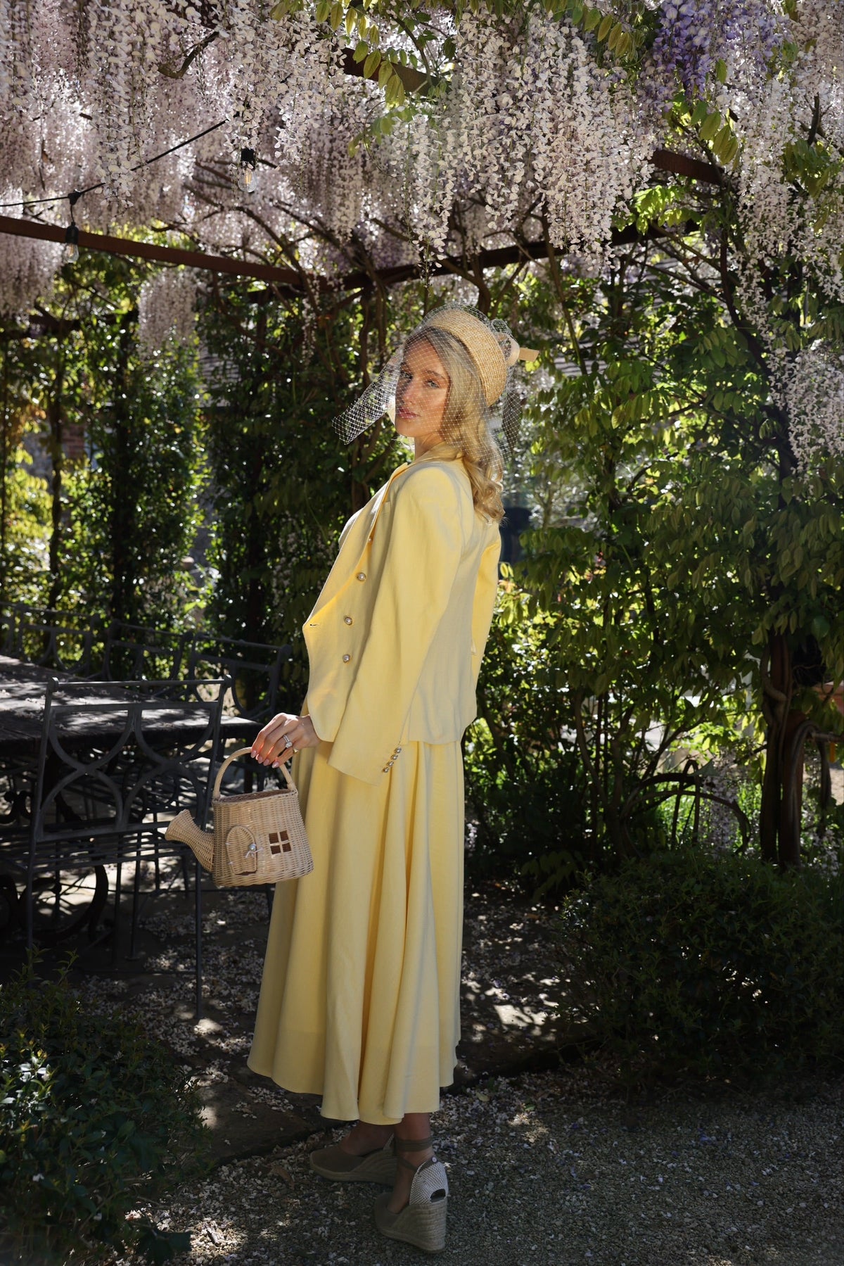 360 Maxi Linen Circle Skirt (Lemon Linen)
