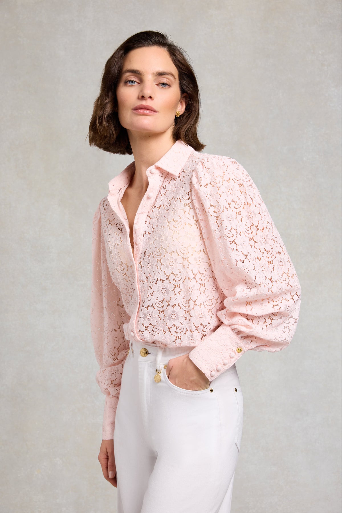 Iona Lace Shirt (Blush)