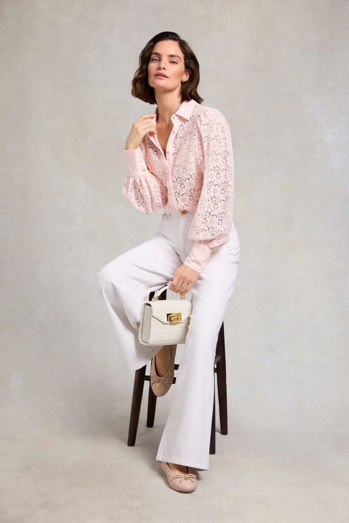 Iona Lace Shirt (Blush)