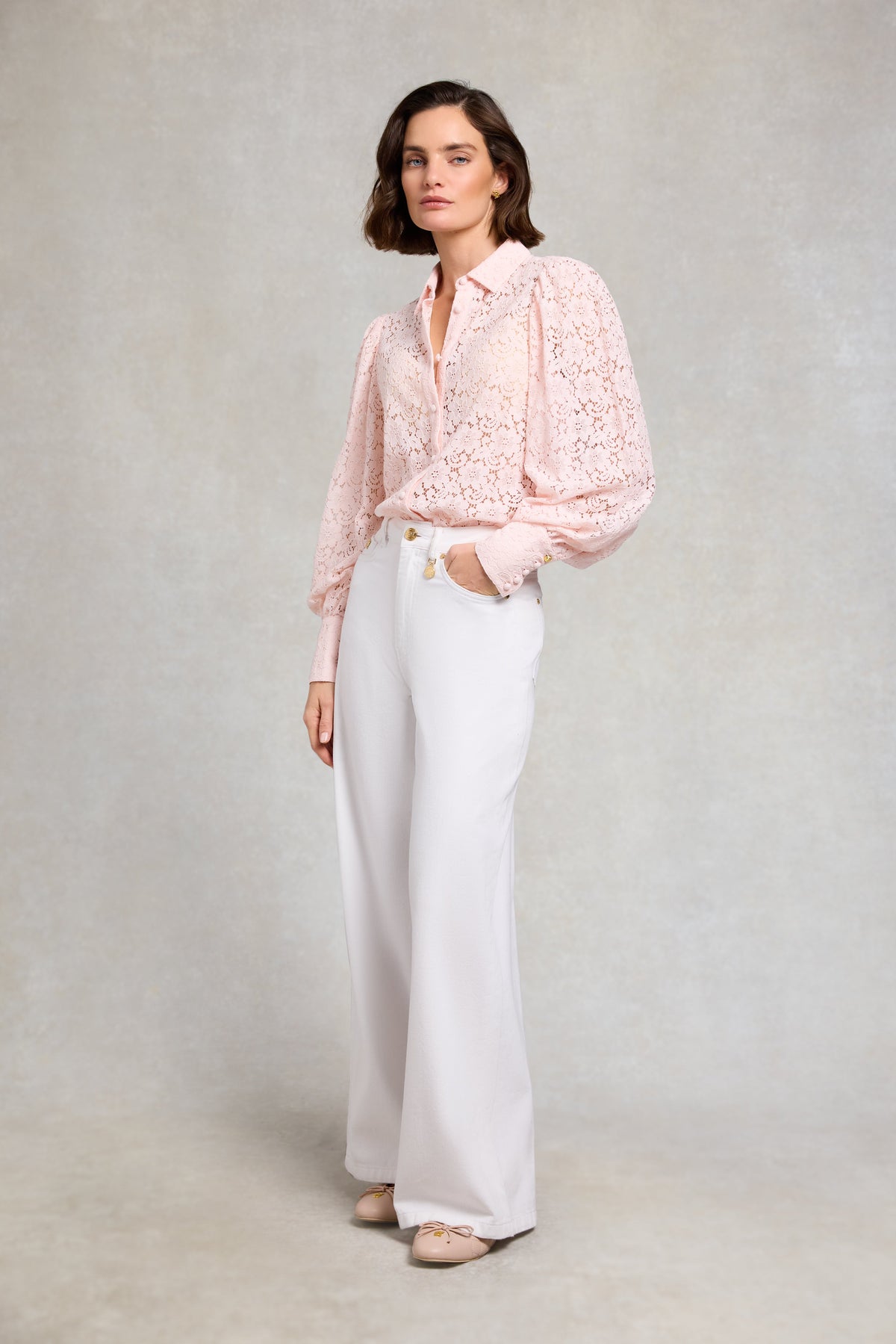 Iona Lace Shirt (Blush)