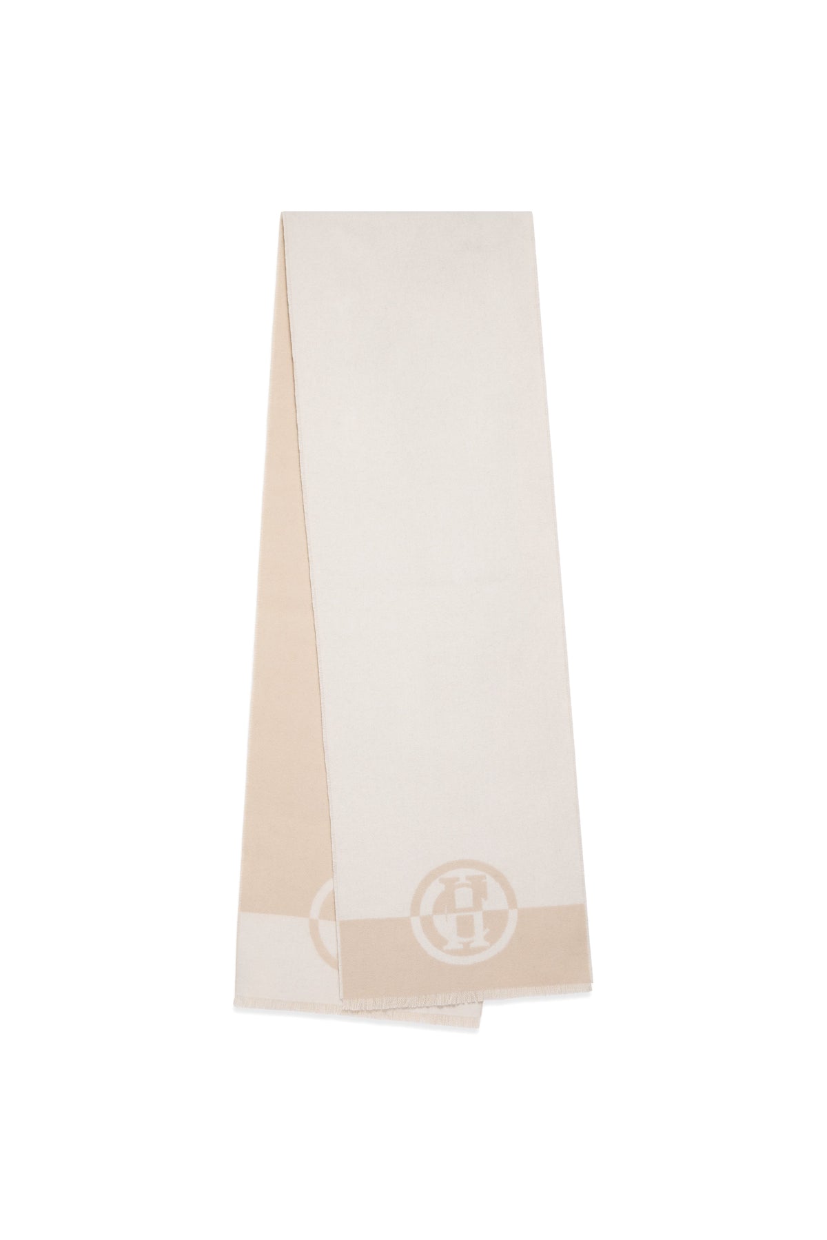 Jacquard Scarf (Cream Taupe)