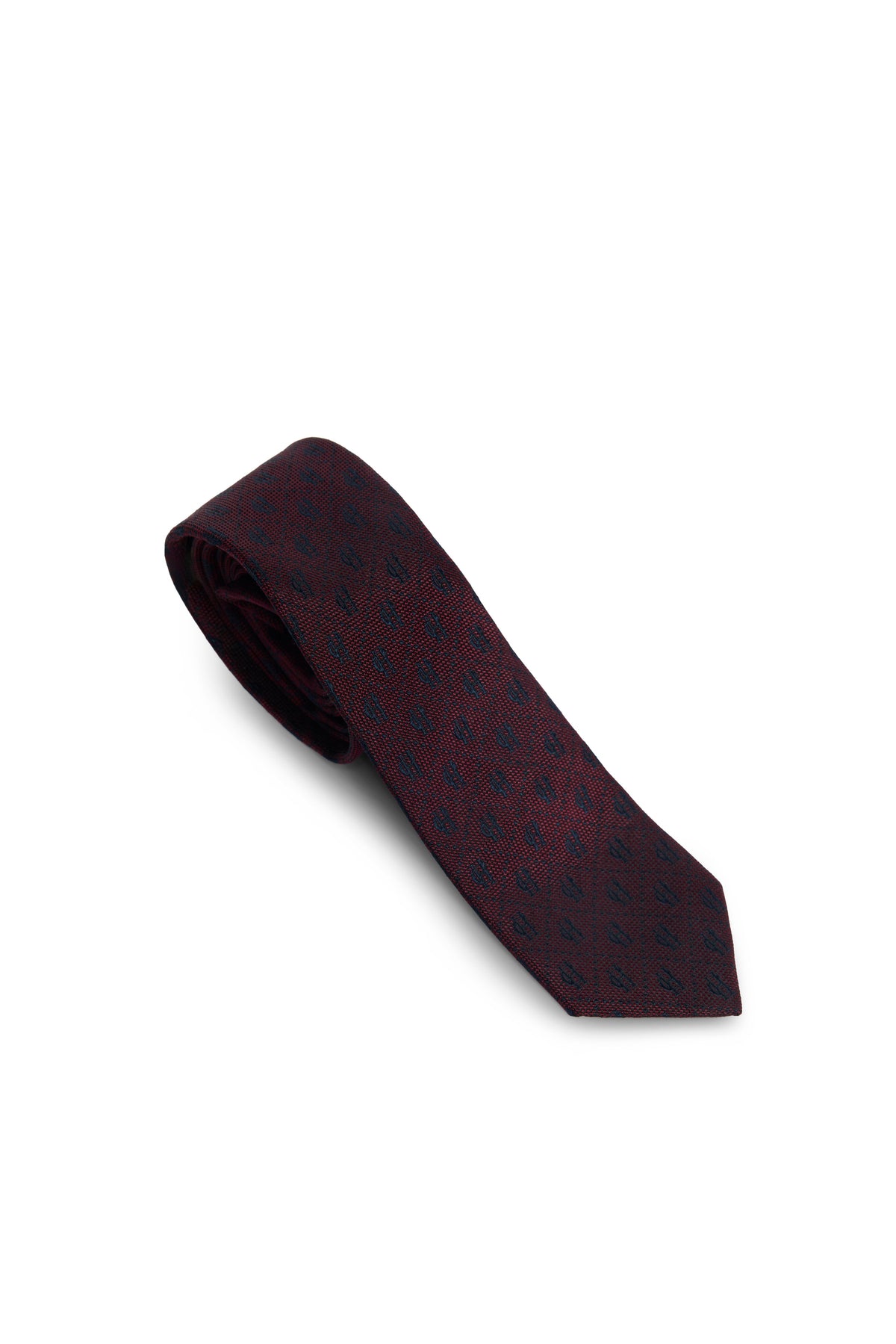 Jacquard Tie (Navy Burgundy)