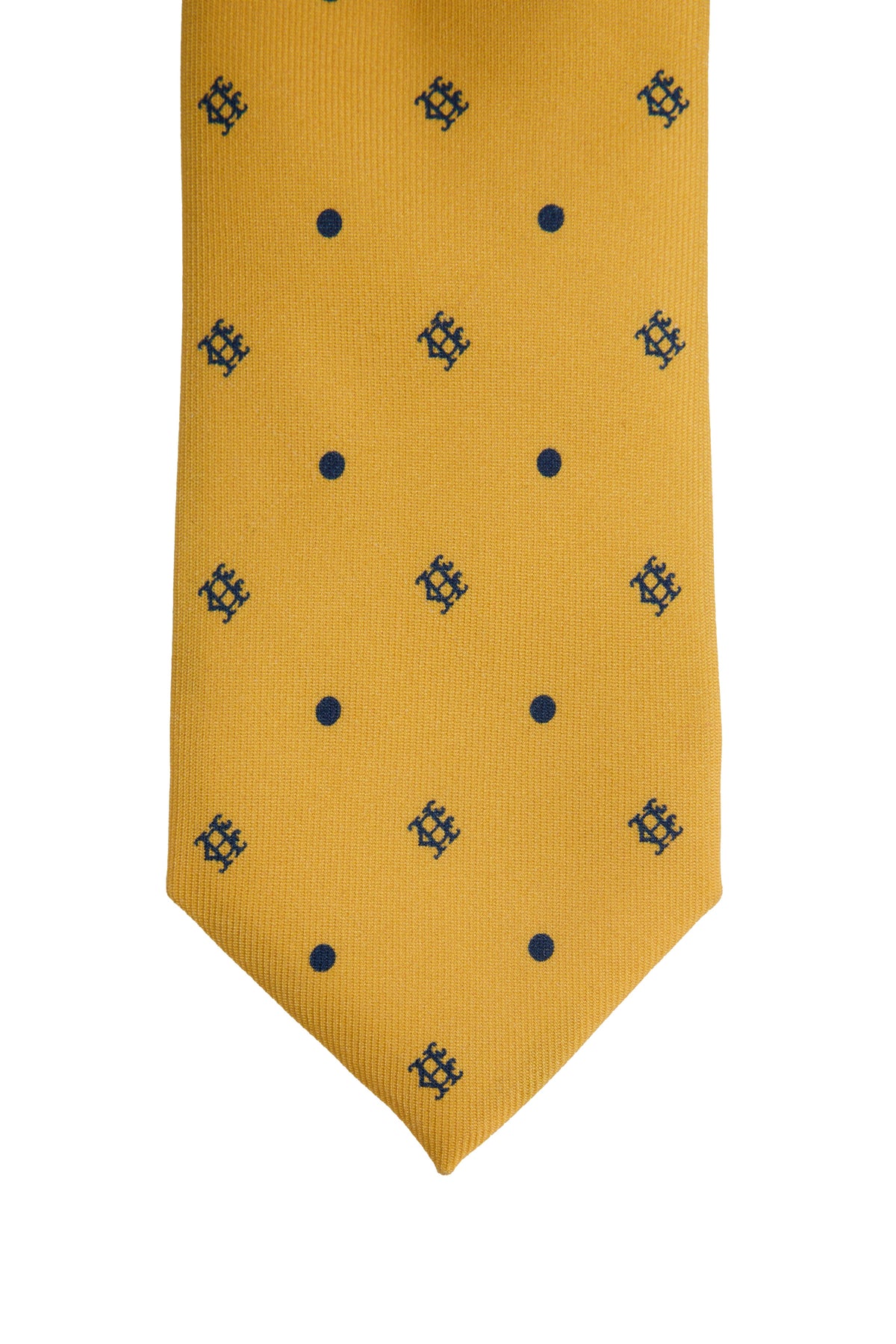 Jacquard Tie (Yellow Navy)