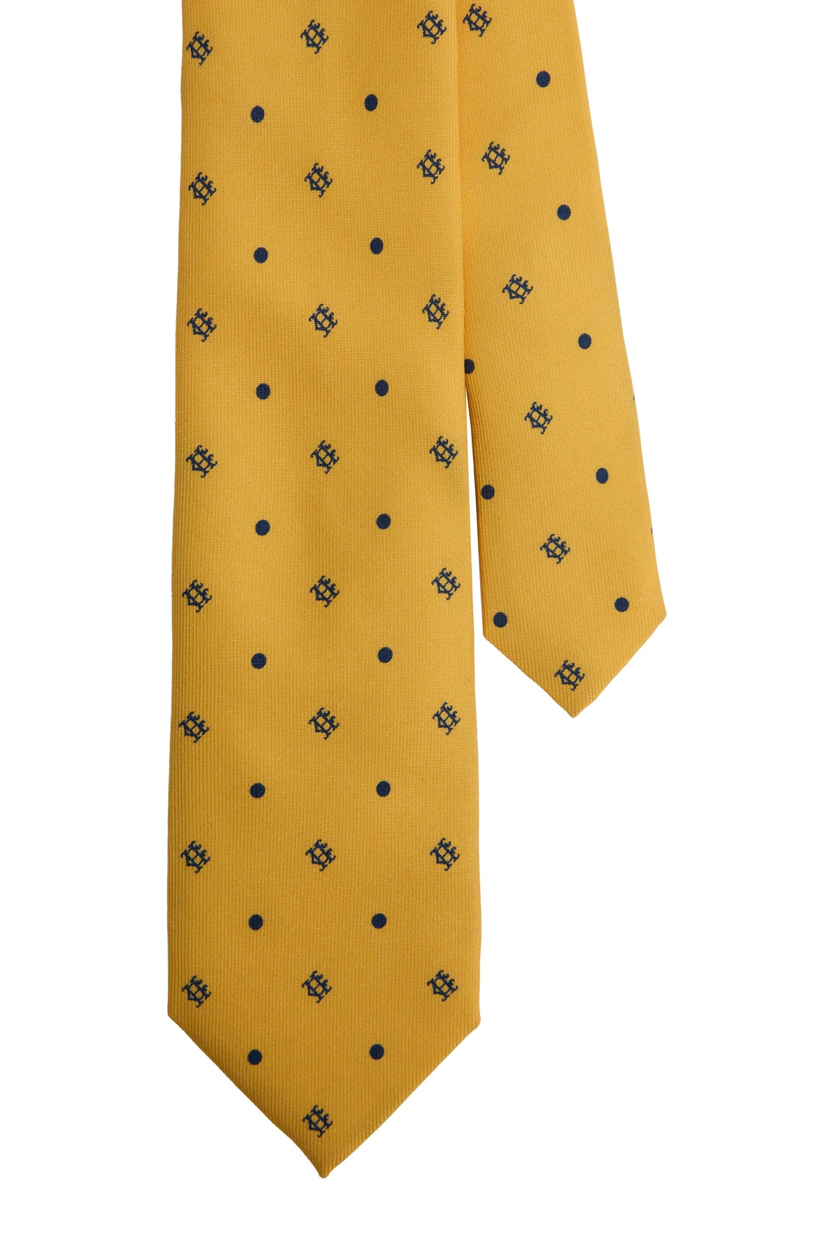 Jacquard Tie (Yellow Navy)