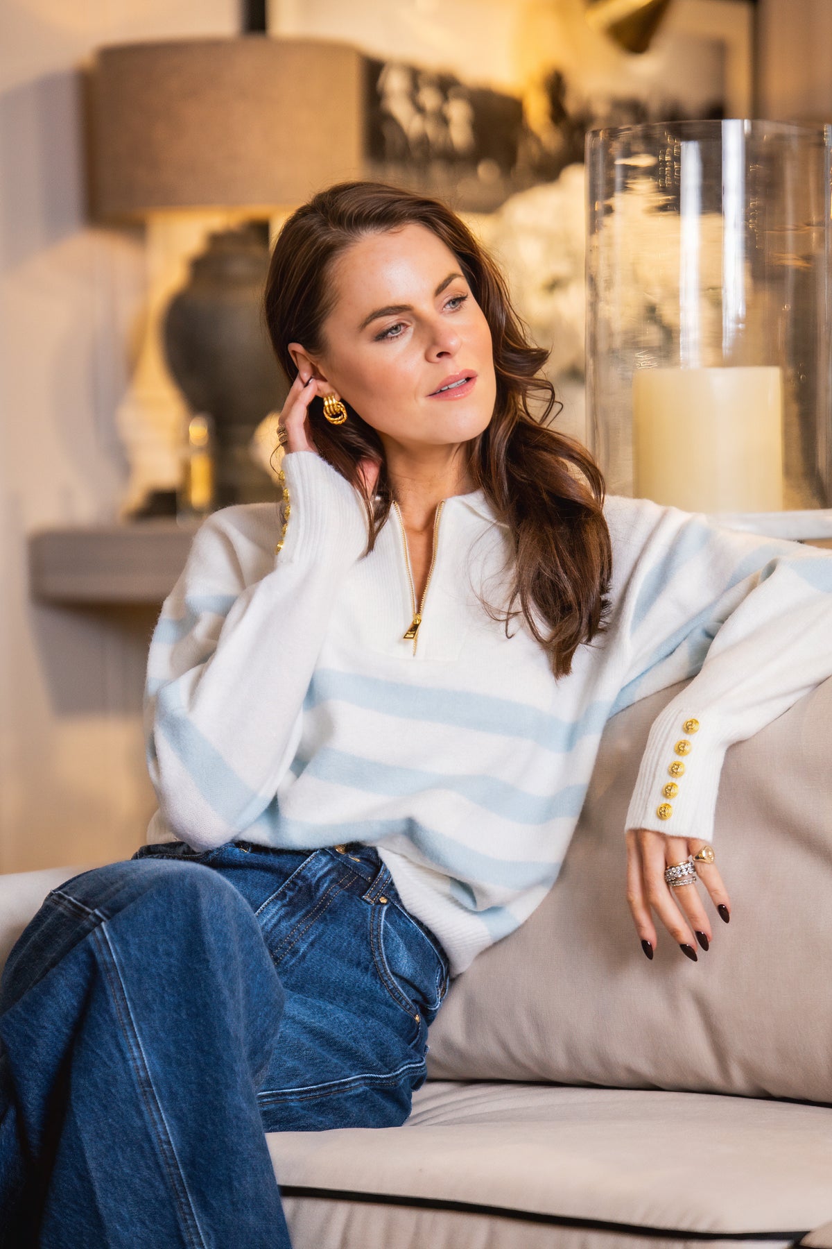 The Lydia Quarter Zip Look