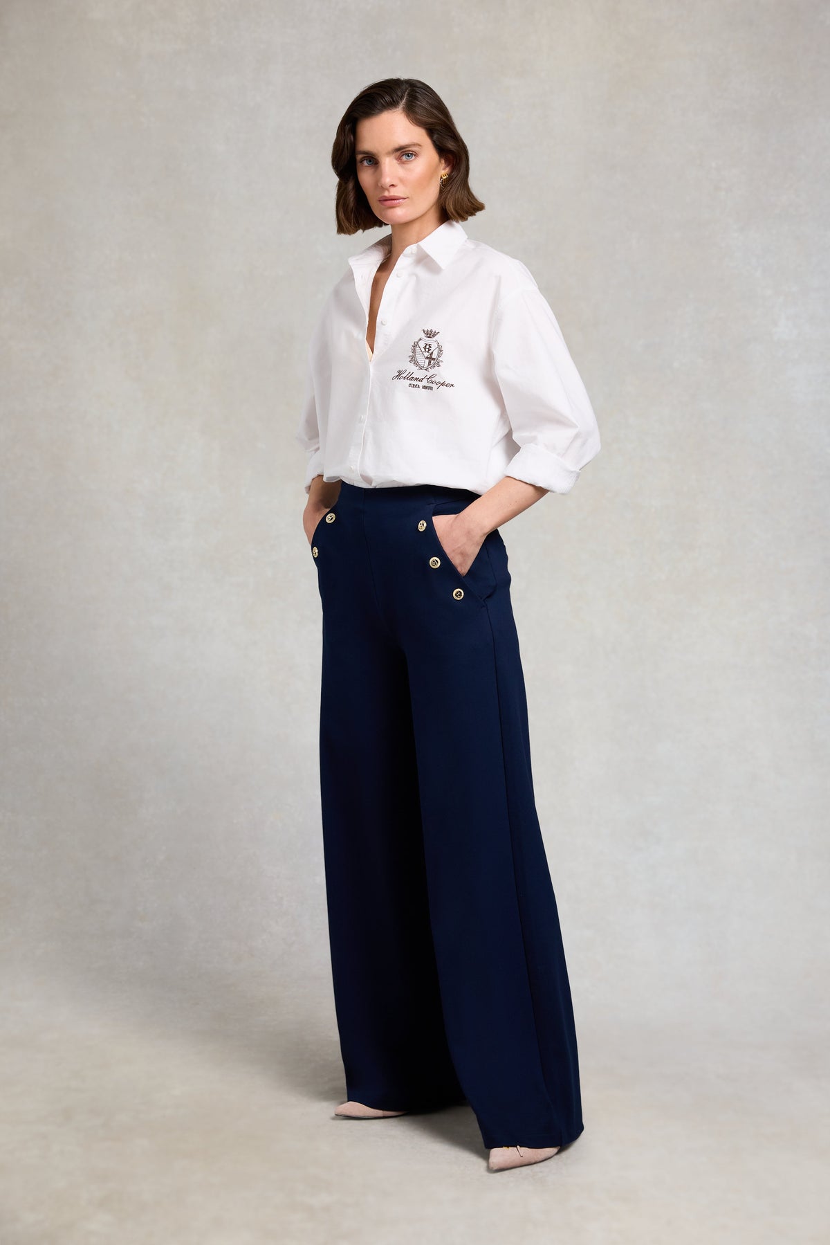 Jersey Amoria Wide Leg (Ink Navy)