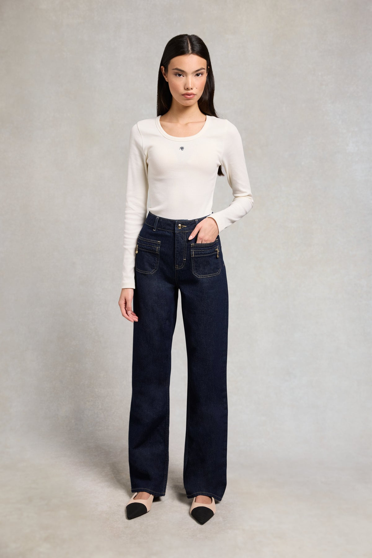 Jessica Straight Jean (Dark Indigo)