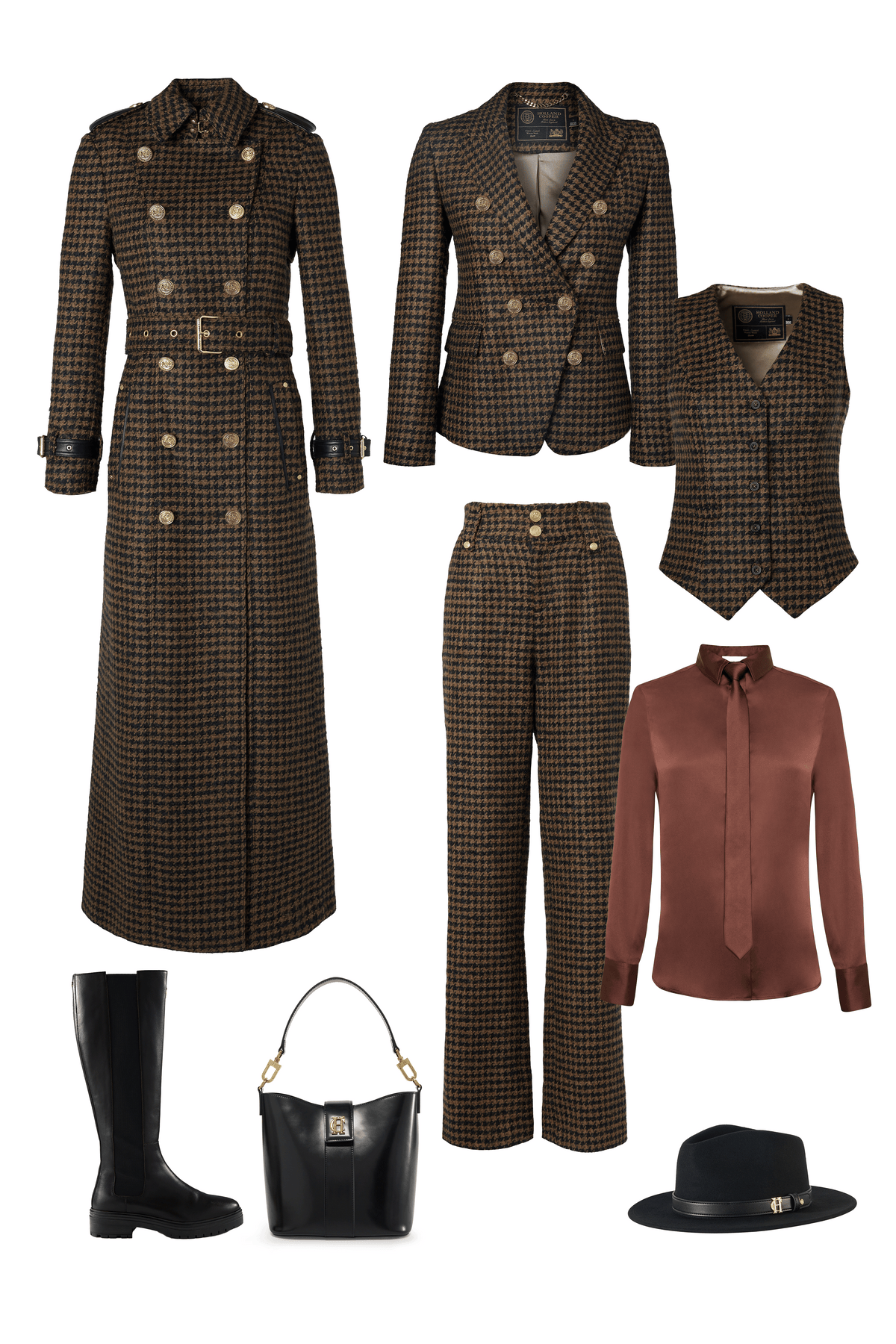 Jodie Kidd's Cheltenham Look (Chocolate Houndstooth)