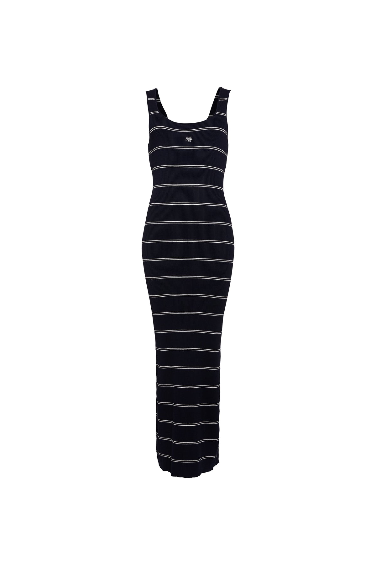 Juliet Maxi Dress (Ink Navy Stripe)