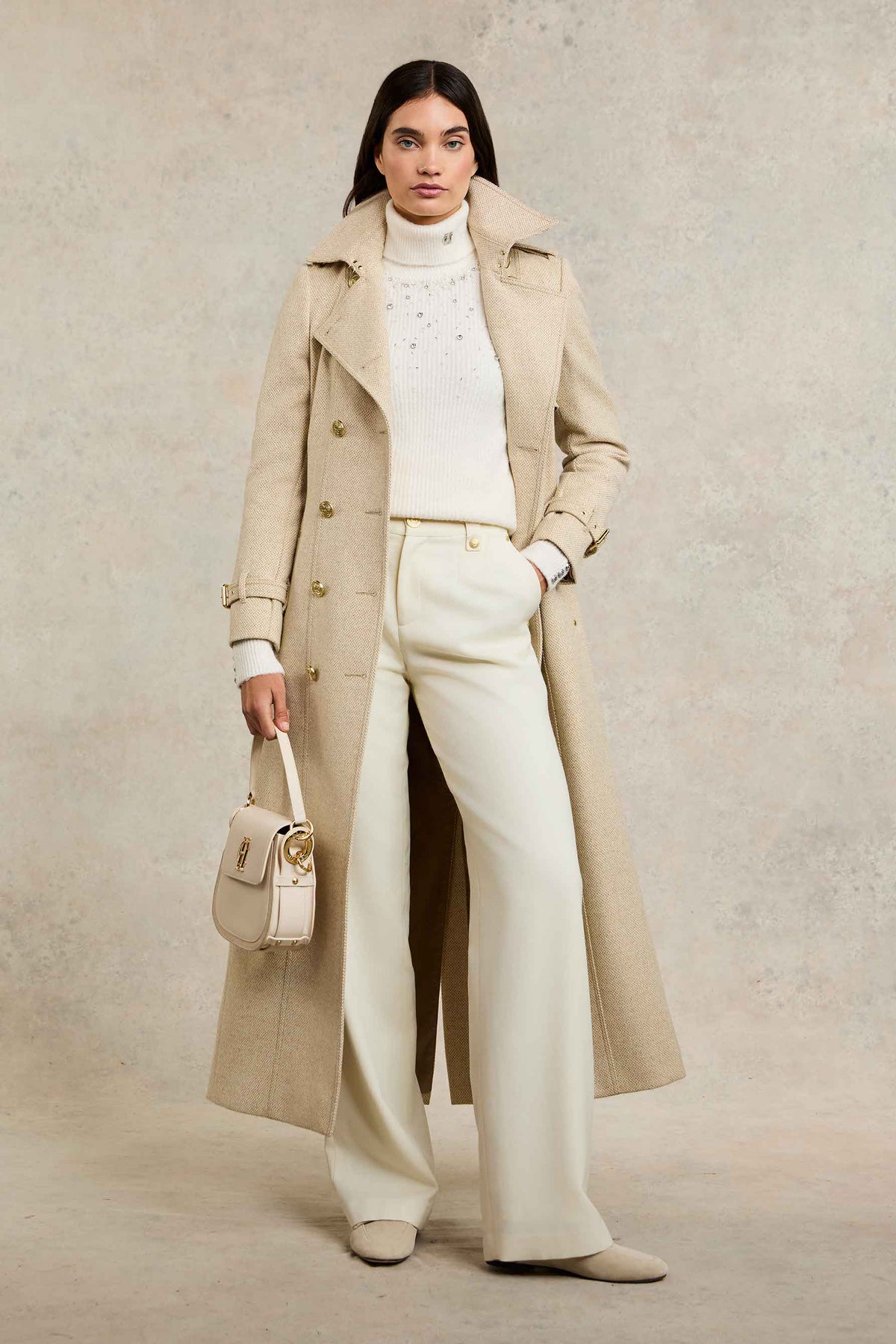 Kelsie Rib Embellished Roll Neck (Natural)