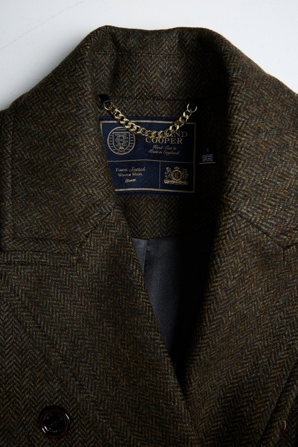 Kensington Coat (Dark Green Herringbone)