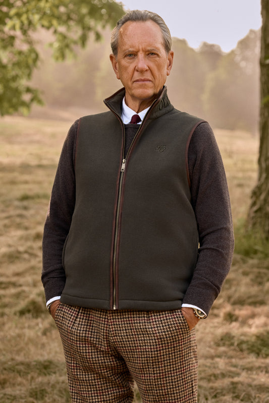 Men's Country Fleece Gilet (Khaki)