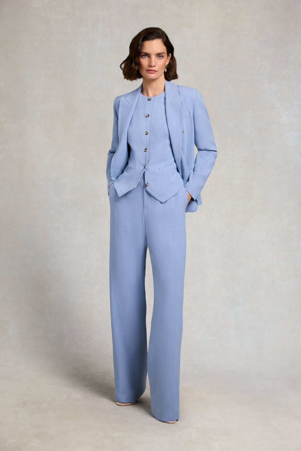 Knightsbridge Blazer (Ice Blue Linen)