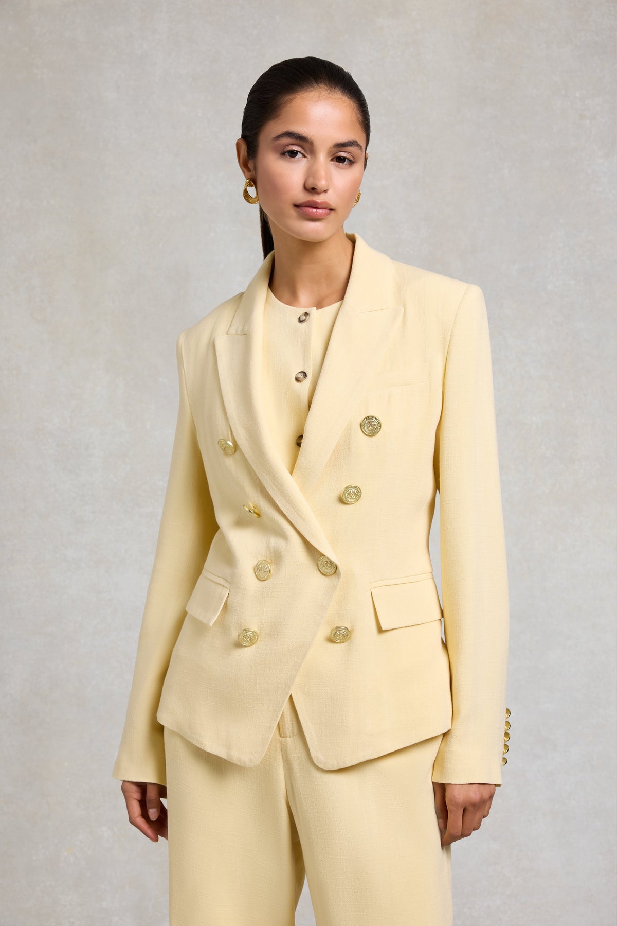 Knightsbridge Blazer (Lemon Linen)