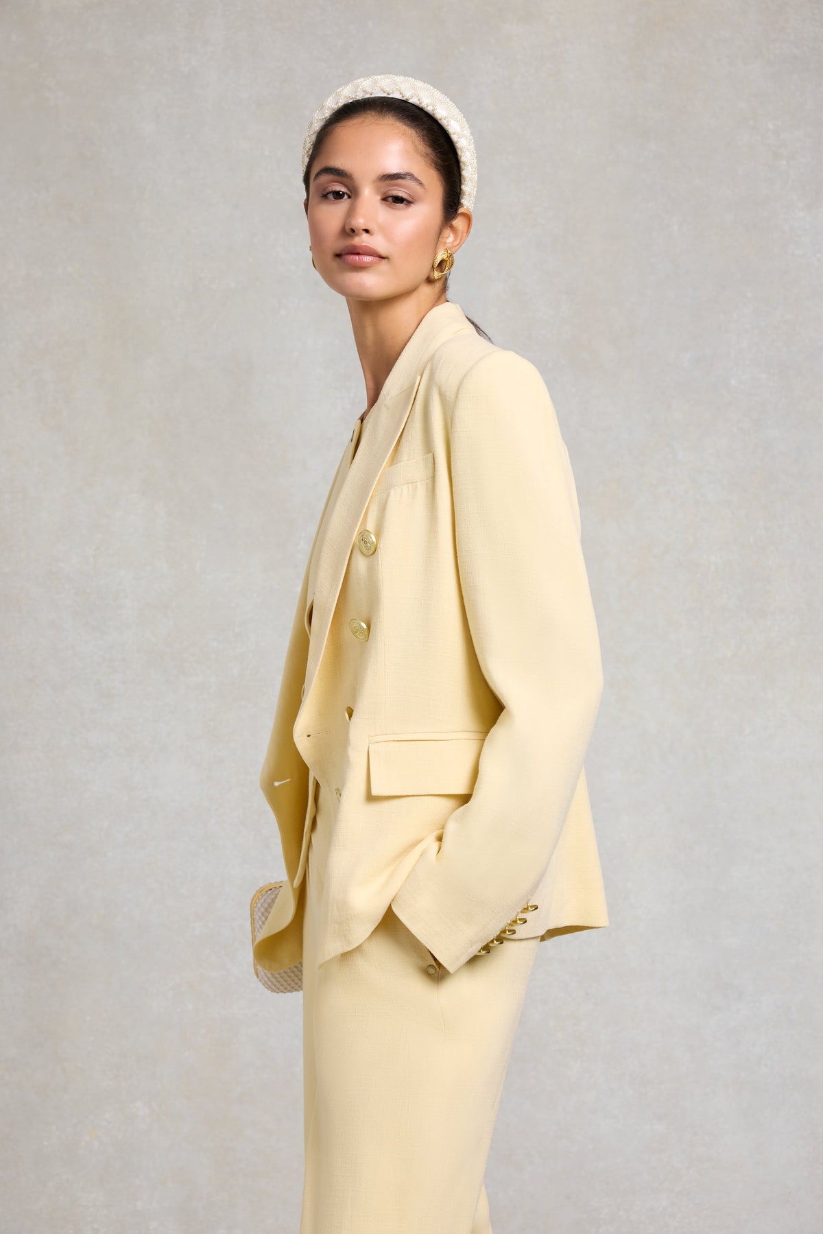 Knightsbridge Blazer (Lemon Linen)