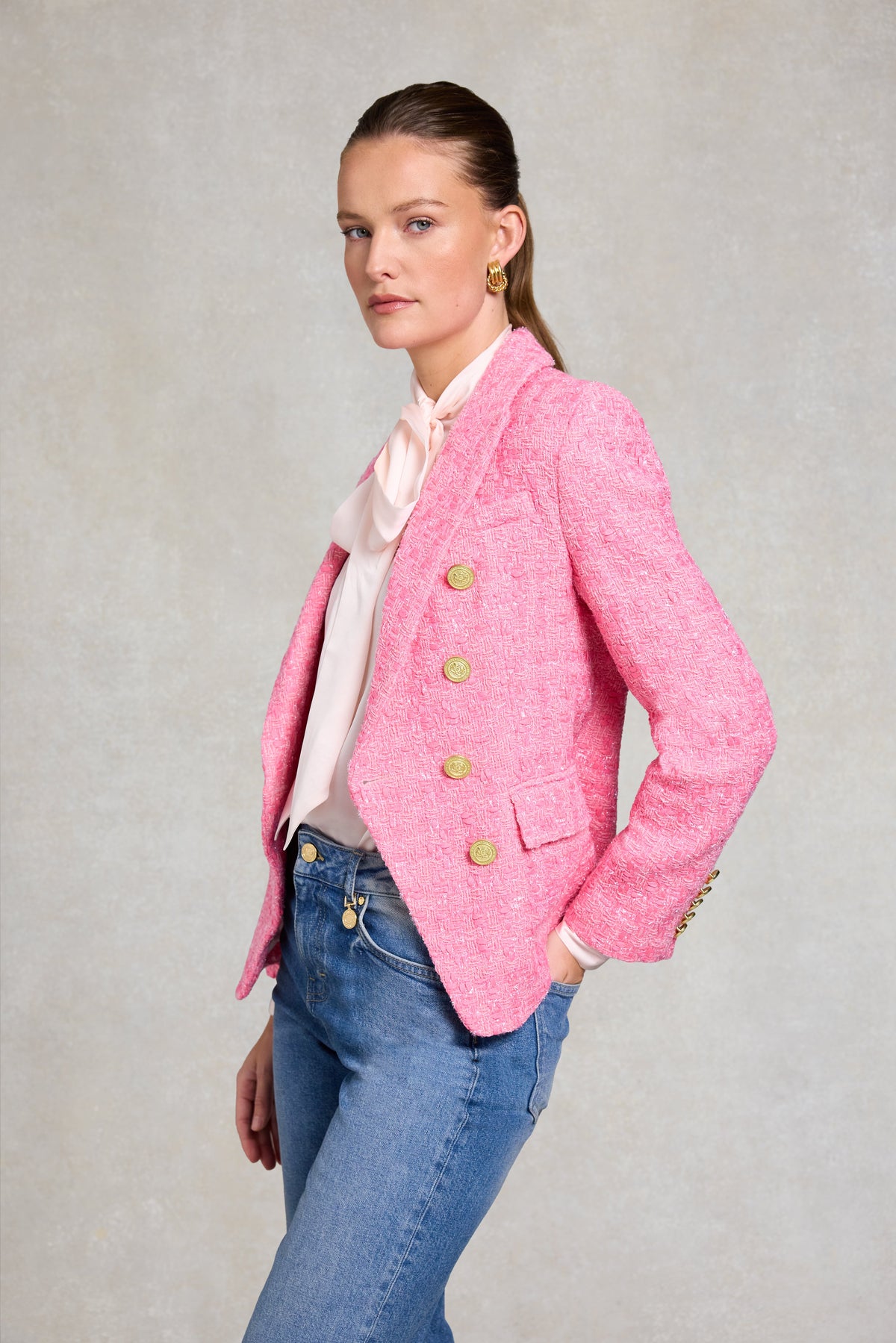 Knightsbridge Blazer (Pink Pop Boucle)