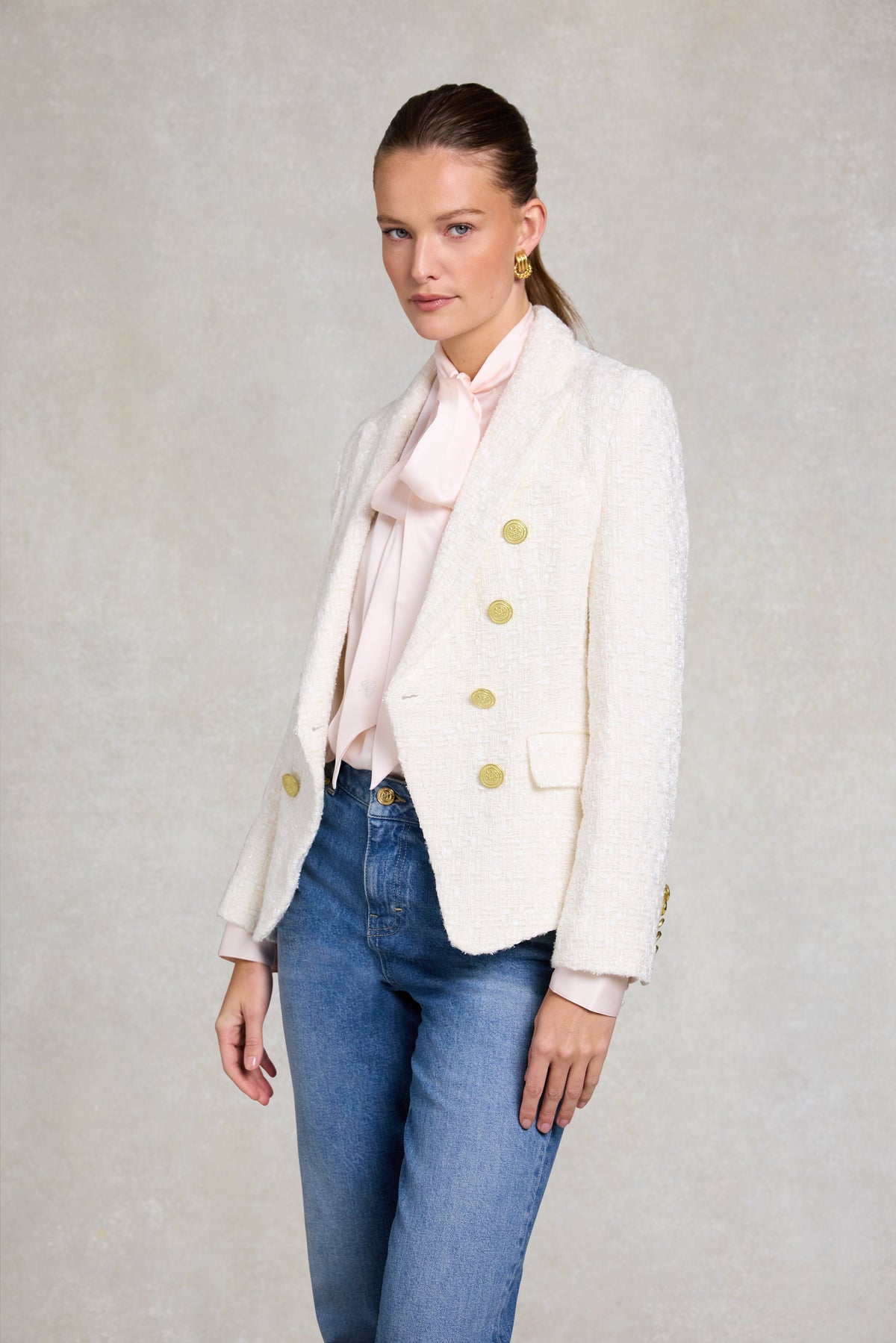 Knightsbridge Blazer (White Sparkle Boucle)