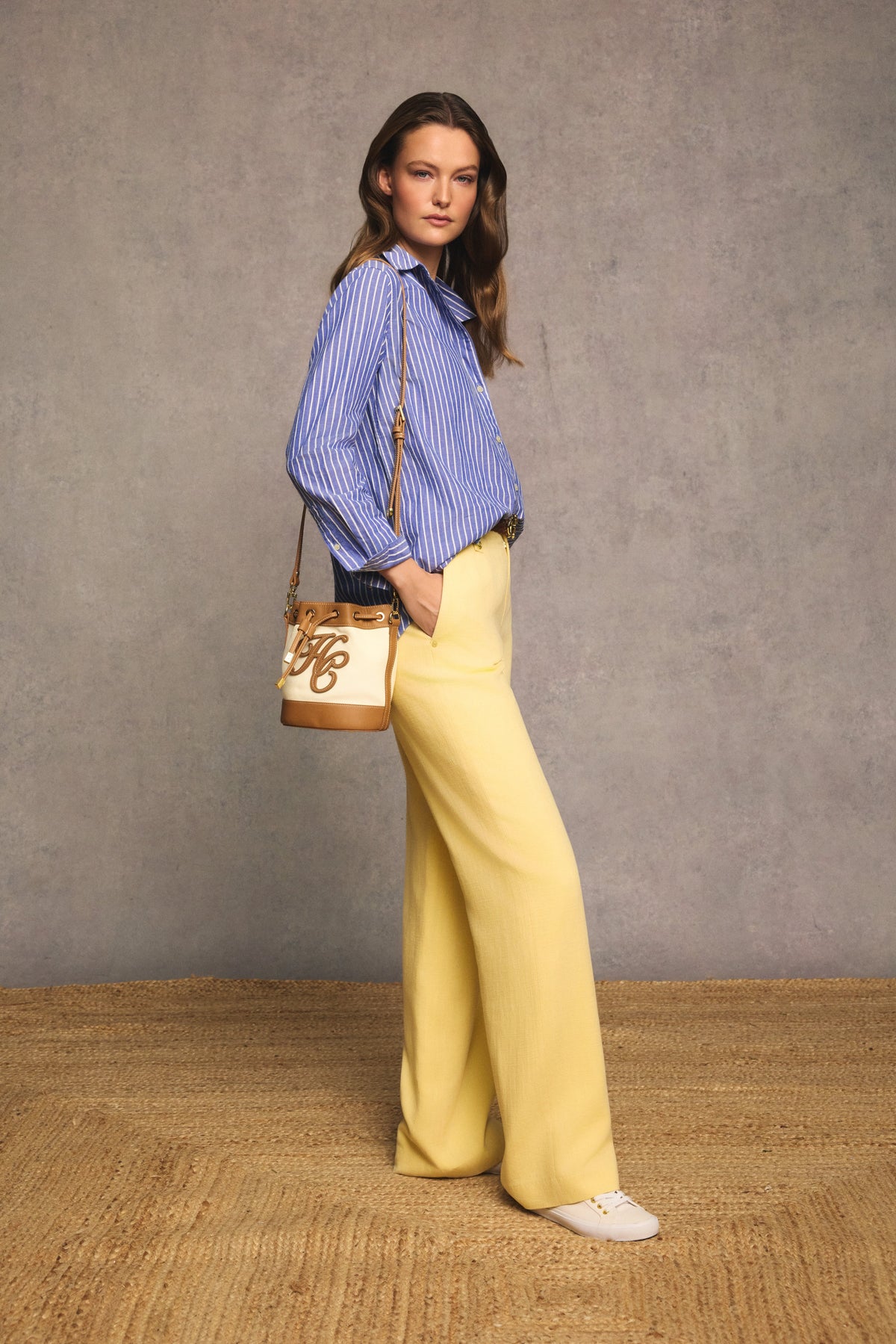 Athena Shirt (Dusty Blue Stripe)