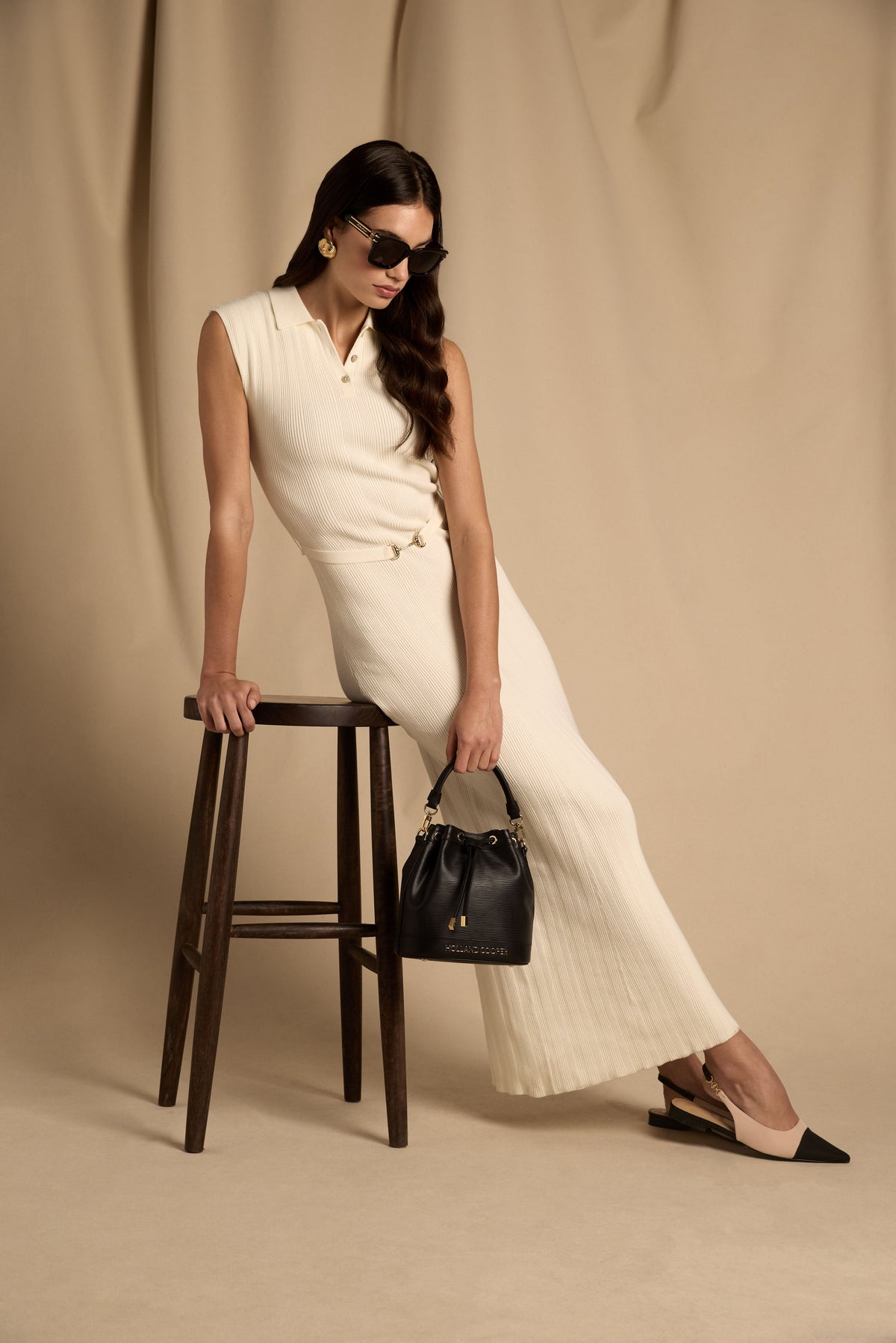 Evie Knit Maxi Dress (Natural)